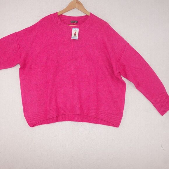 NEW Vince Camuto Center Seam Crewneck Soft Sweater Pink Paradox Women's Large - Picture 2 of 10